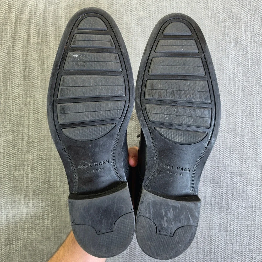 Cole Haan‎ Derby Shoes Mens 9.5 Black Leather Grand.OS Lace Up C25810
